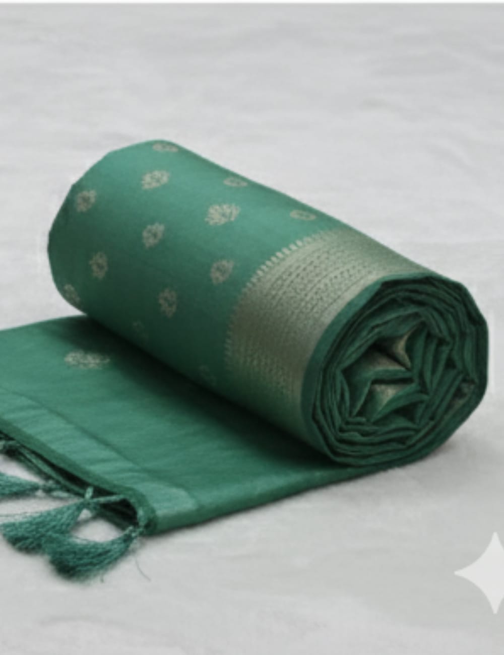 Pastel Green Tussar Silk Saree with Elegant Finish ✨
