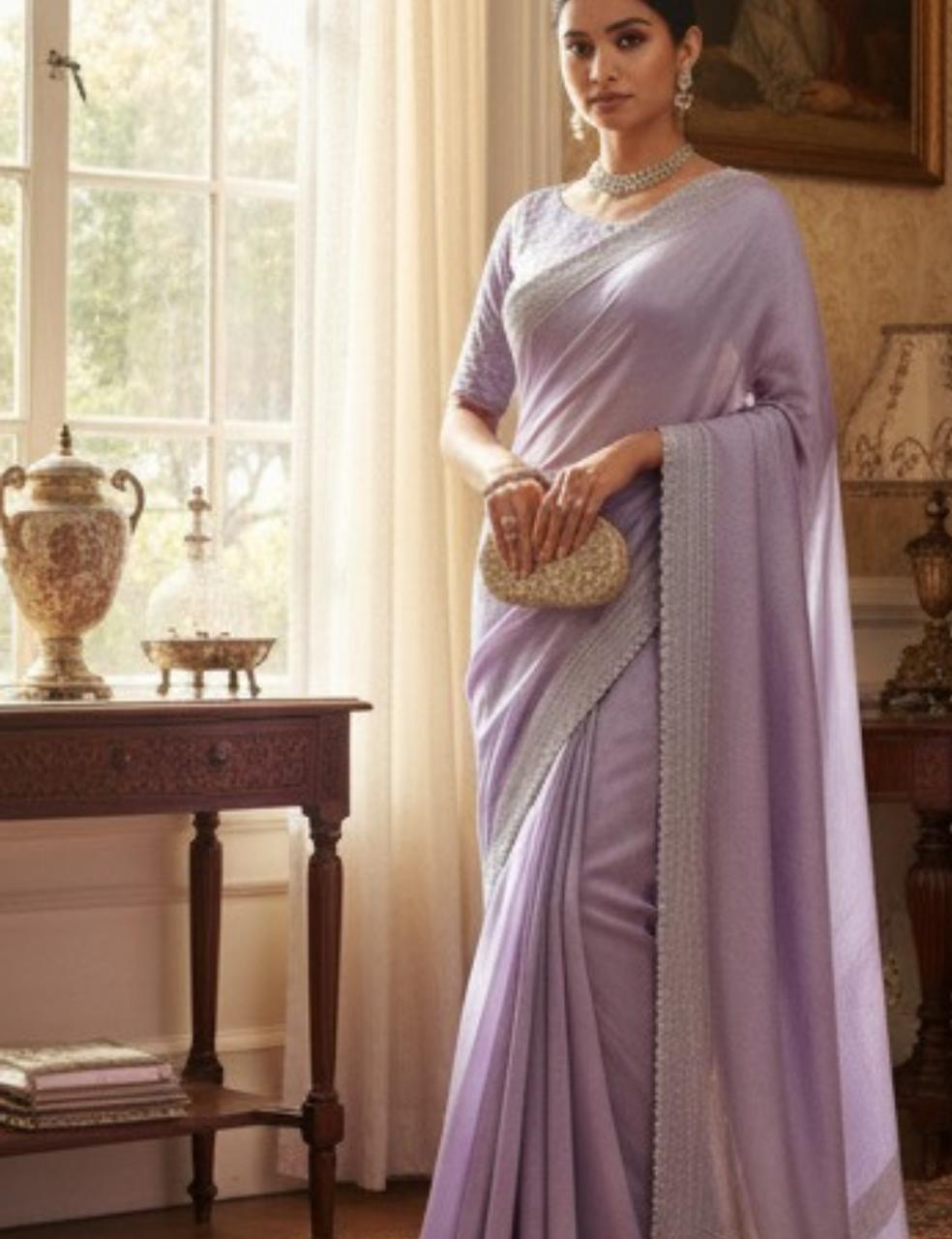 “A graceful Silk Saree woven with fine texture and subtle sheen, perfect for adding elegance to festive and special occasions.”