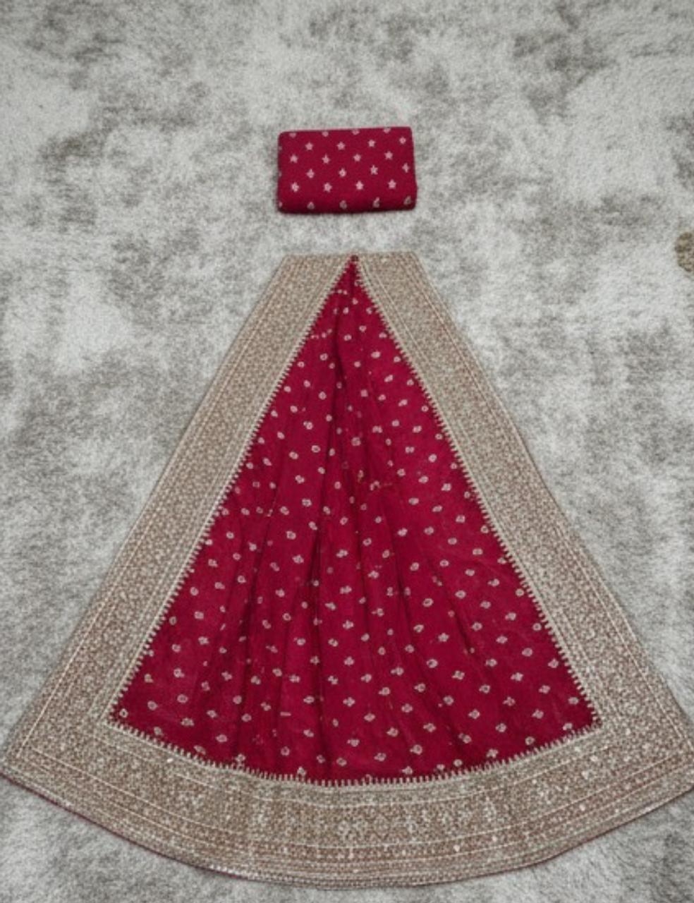DARK RED PARTY WEAR SAREE WITH HEAVY SILVER EMBROIDERY BORDER ✨