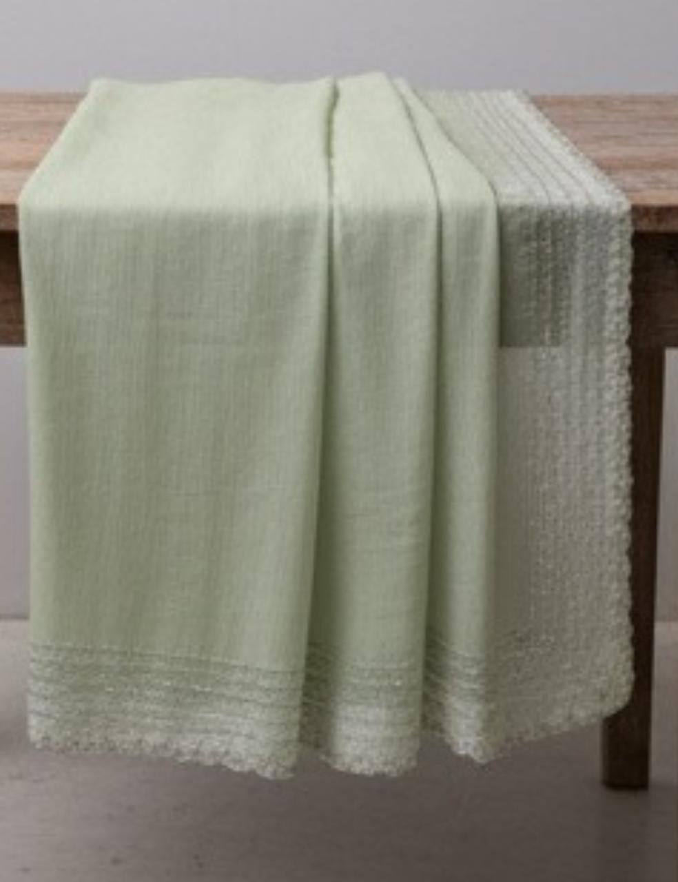 "Pastel Green Silk Saree with Elegant Border ✨"