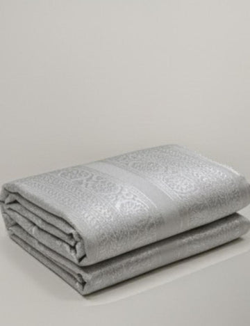 Elegant Silver Silk Saree with Intricate Self-Zari Weave