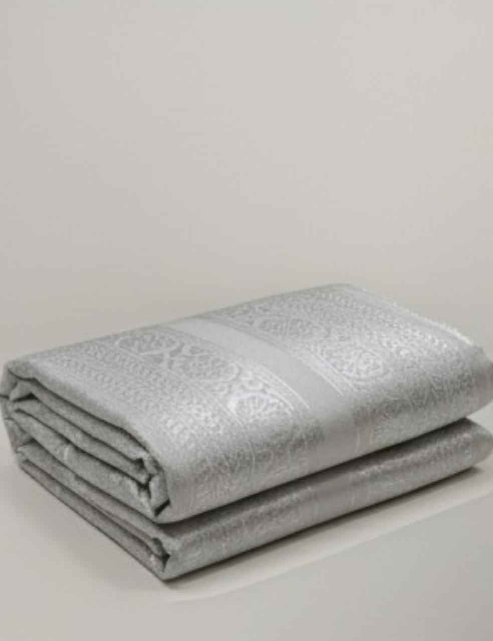 Elegant Silver Silk Saree with Intricate Self-Zari Weave