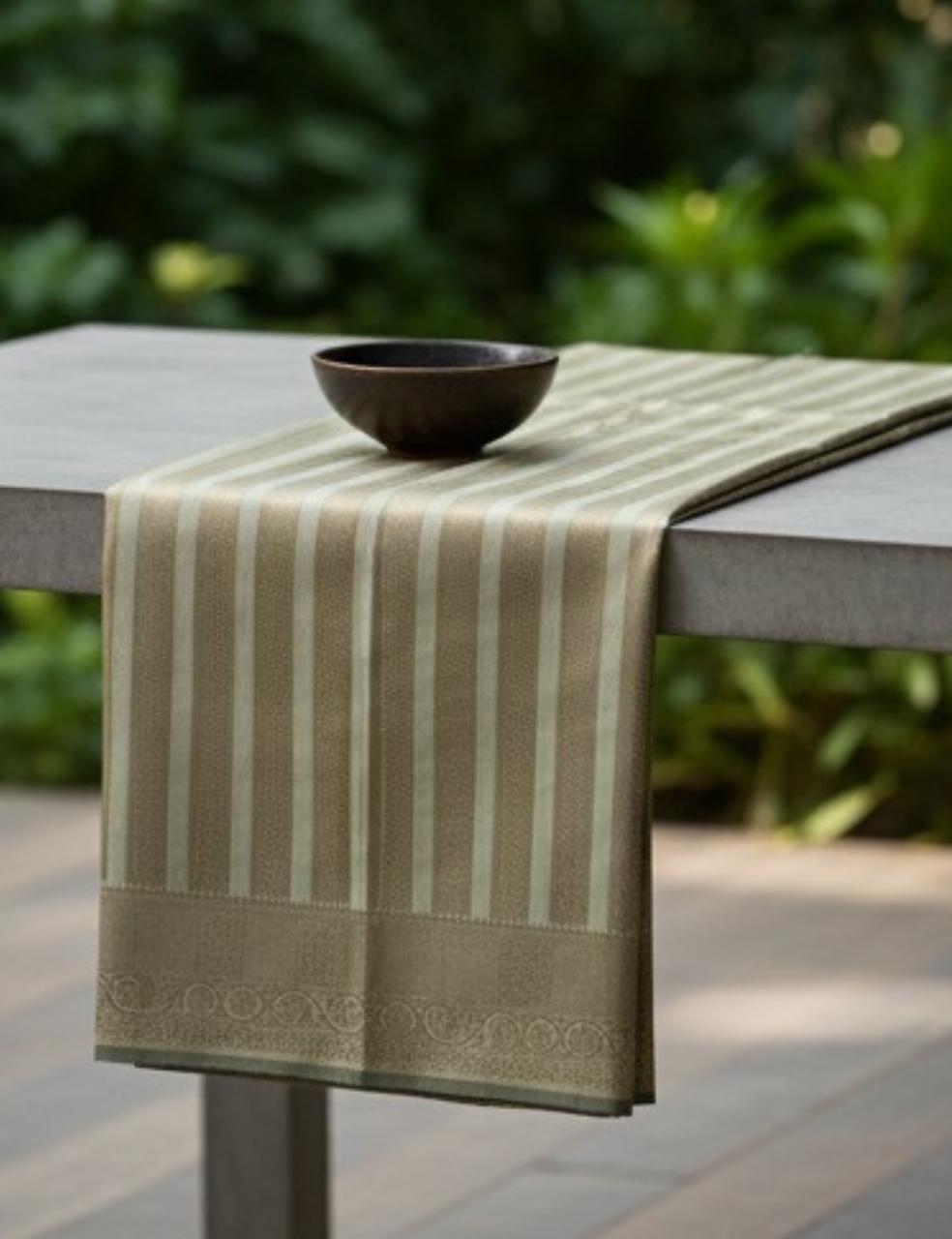 Golden Mustard Silk Saree with Subtle Self-Weave